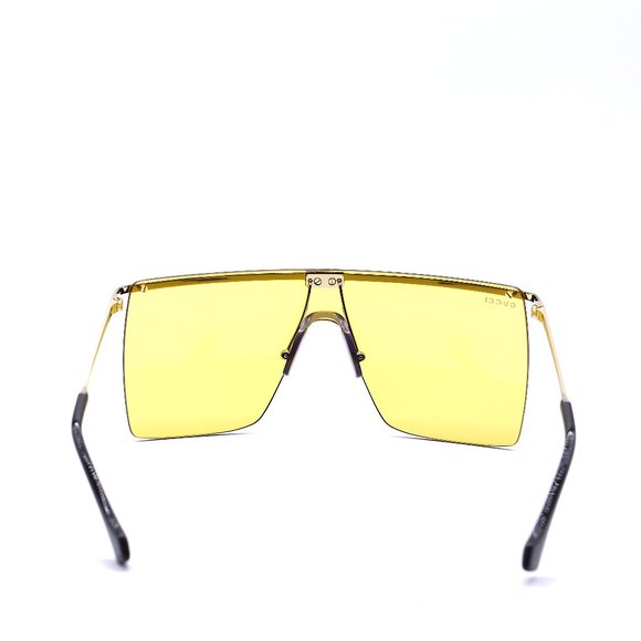 NEW GUCCI GG1096S 003 UNISEX GOLD YELLOW LENS AUTHENTIC SUNGLASSES - Picture 12 of 16